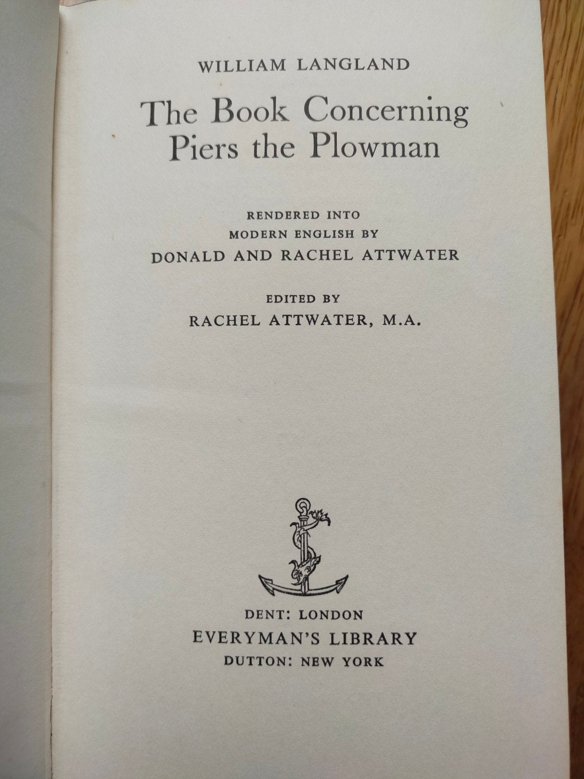 Piers Plowman (Everyman's Library) - William Langland, Gelezen, Ophalen of Verzenden, Fictie, William Langland