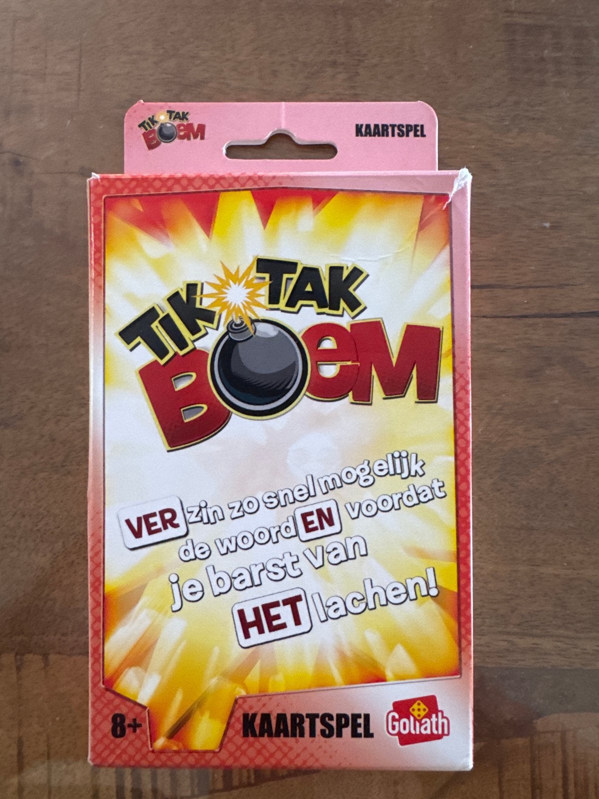 Tik Tak Boem Kaartspel - Goliath (zonder instructies), Drie of vier spelers, Ophalen of Verzenden, Gebruikt