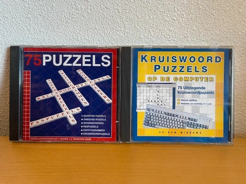 2 vintage PC-puzzelgames CD-ROM Windows 95/98, Puzzel en Educatief, 1 speler, Ophalen of Verzenden, Zo goed als nieuw