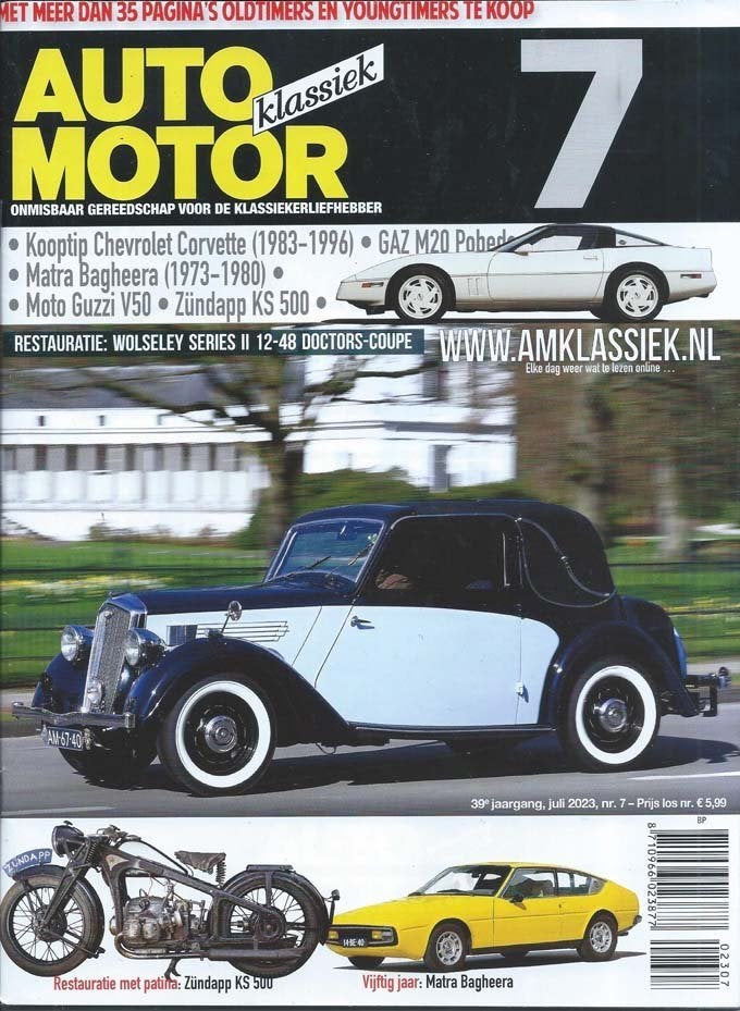 AMK 7 2023 : Chevrolet Corvette C4 - Simca Matra Bagheera, Ophalen of Verzenden, Gelezen, Algemeen