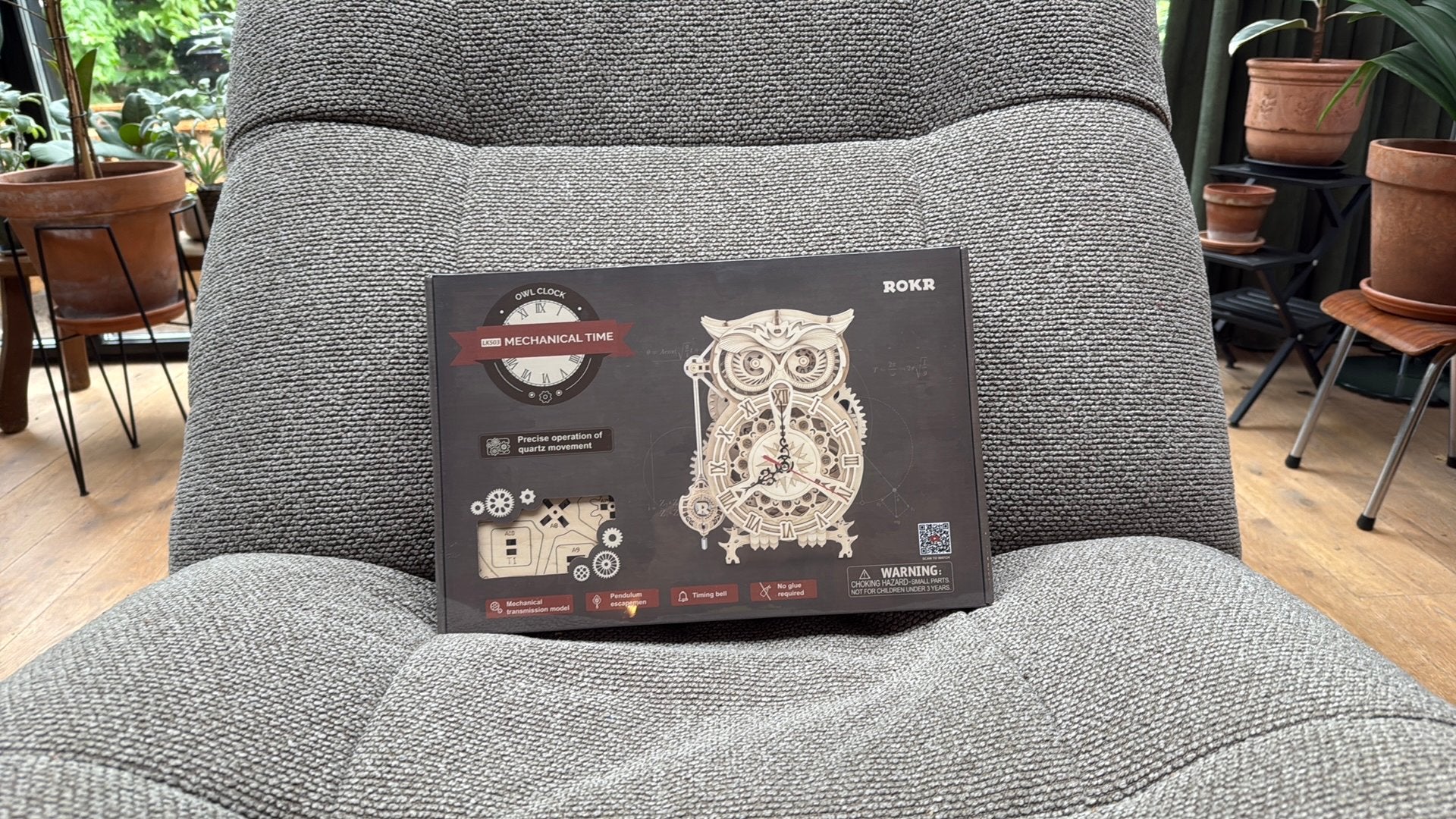 Rokr Mechanical Time owl clock, Hobby en Vrije tijd, Ophalen of Verzenden, Nieuw