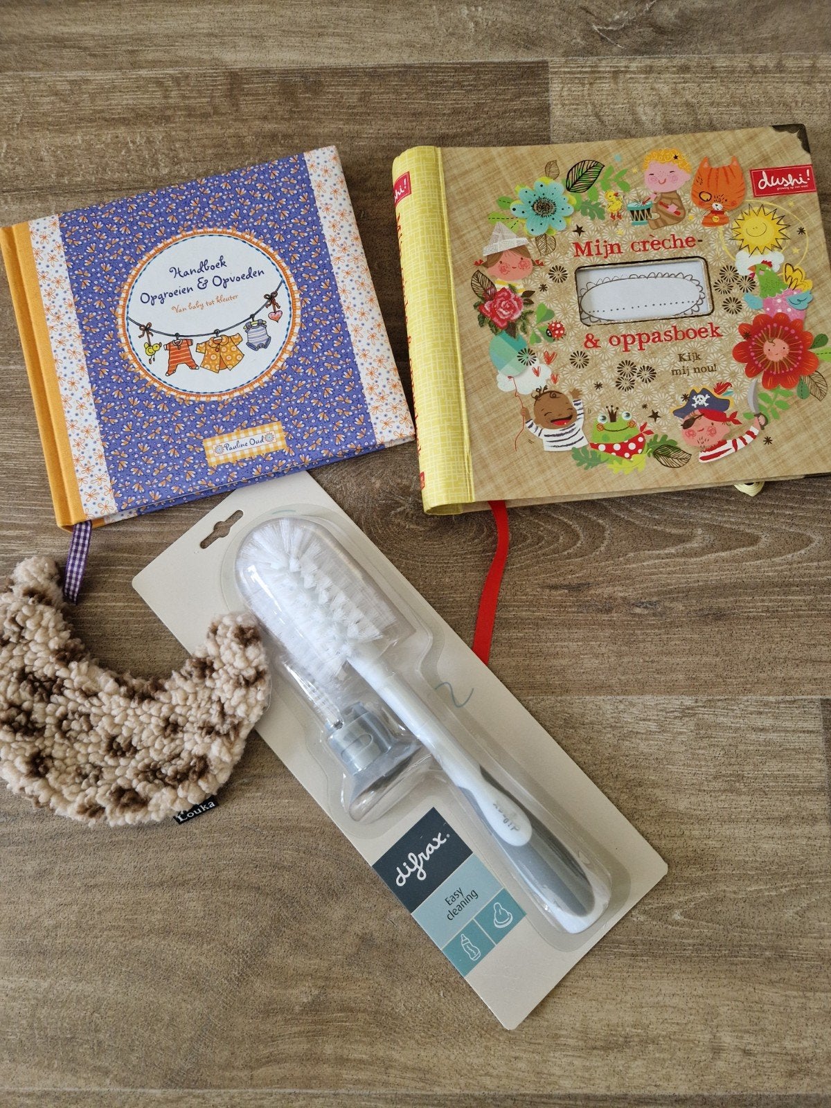 Difrax flessenborstel, babyboeken en bijtring, Ophalen, Nieuw, Overige typen, Difrax