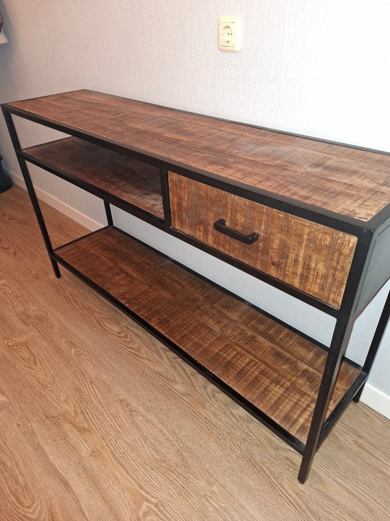 Haltafel/sidetable, Ophalen, 100 tot 150 cm, Zo goed als nieuw, Overige houtsoorten