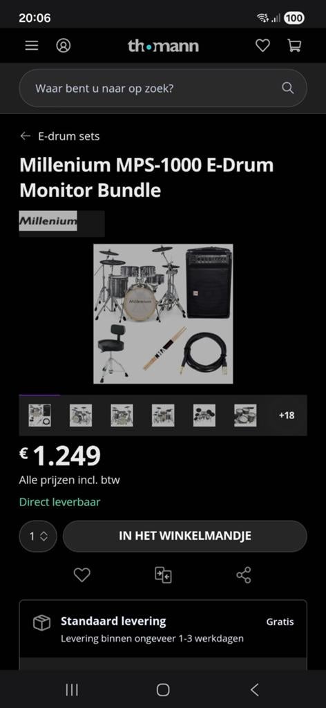 Millenium mps 1000 e drum bundle, Ophalen, Zo goed als nieuw, Overige merken