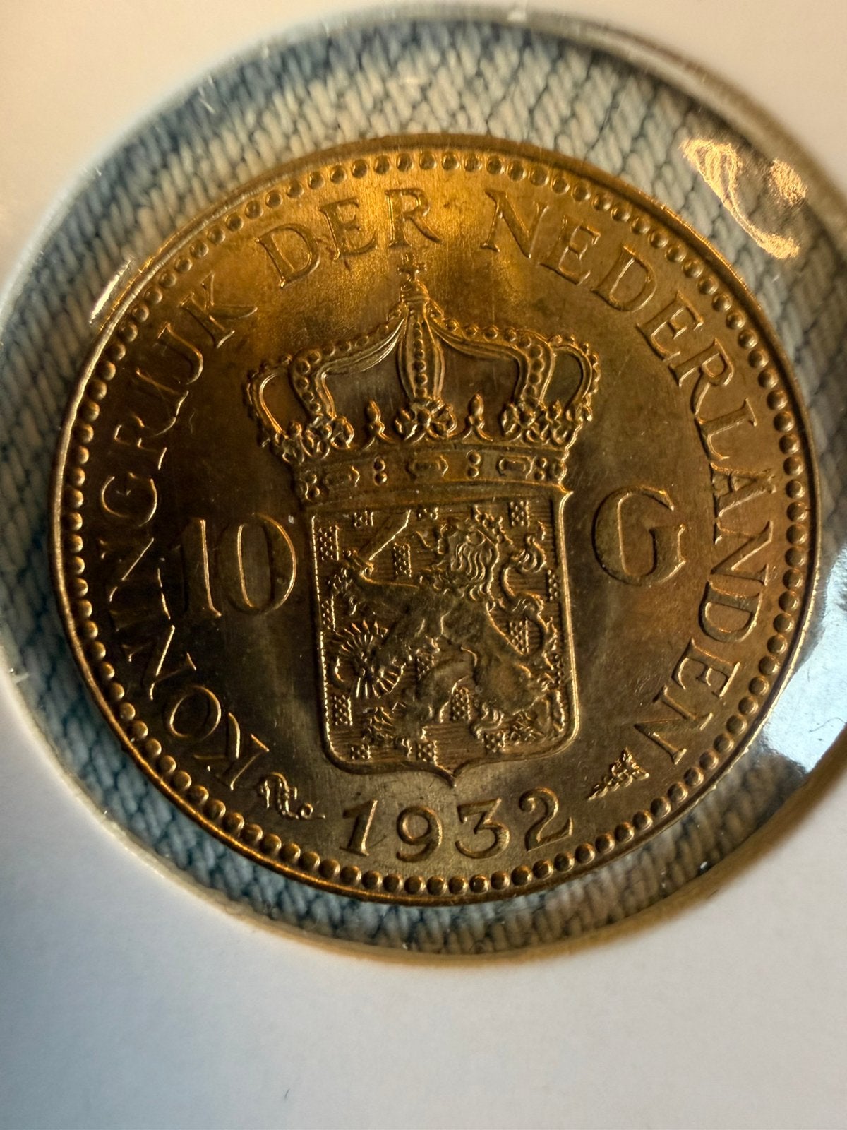 10 gulden goud 1932 Wilhelmina, Koningin Wilhelmina, Losse munt, 10 gulden, Goud