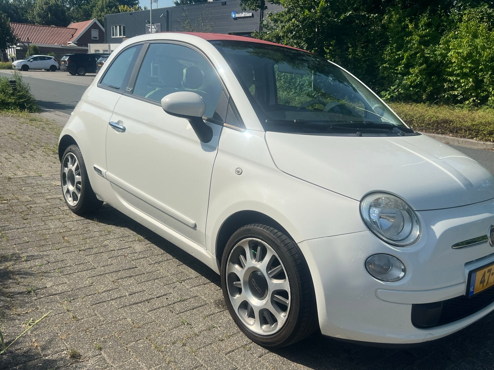Fiat 500 1.2 AUT C 2010 Wit, Auto's, Fiat, 4 cilinders, Leder en Stof, Wit, Origineel Nederlands
