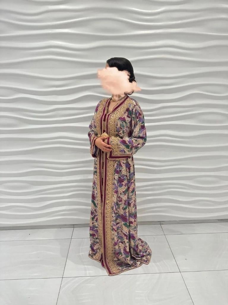 Takchita Marokkaanse jurk caftan te koop, Maat 38/40 (M), Overige typen, Paars, Ophalen of Verzenden