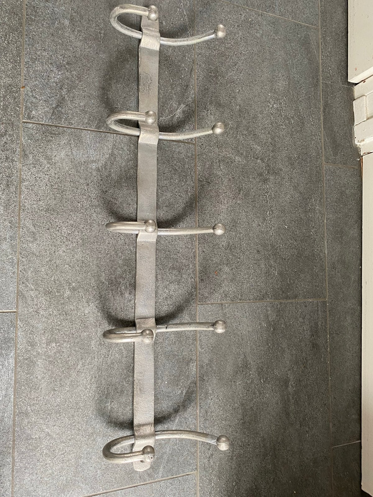 Metalen wandkapstok met 5 haken, Gebruikt, Minder dan 100 cm, Metaal, Ophalen