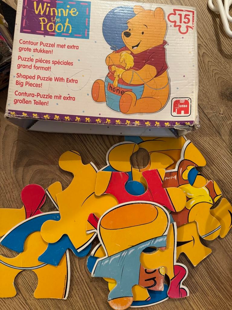 Winnie de Poeh Contour Puzzel - Grote Stukken, Ophalen of Verzenden, 10 tot 50 stukjes, Gebruikt, 2 tot 4 jaar