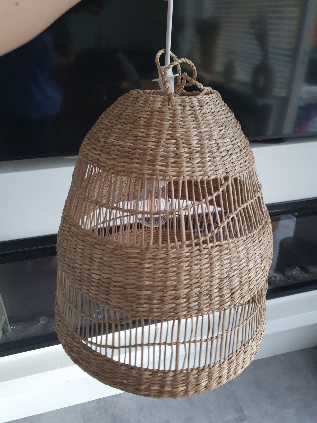 IKEA TORARED Rotan Hanglamp - Natuurlijke Sfeer, Bohemian, Scandinavisch, Natuurlijk, Natuurlijk materiaal, Zo goed als nieuw