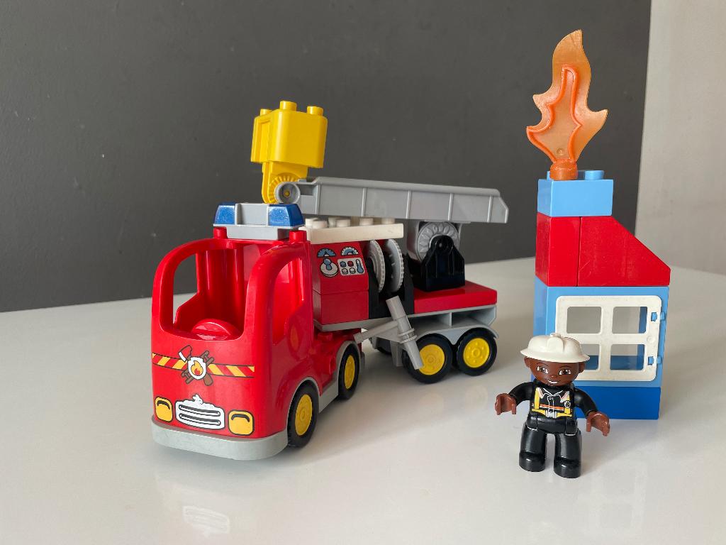 LEGO Duplo 10592 Brandweerwagen, Ophalen, Compleet, Gebruikt, Duplo