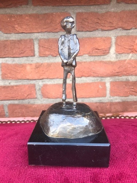bronzen beeldje, de jonge reiziger, Antiek en Kunst, Antiek | Koper en Brons, Ophalen of Verzenden, Brons