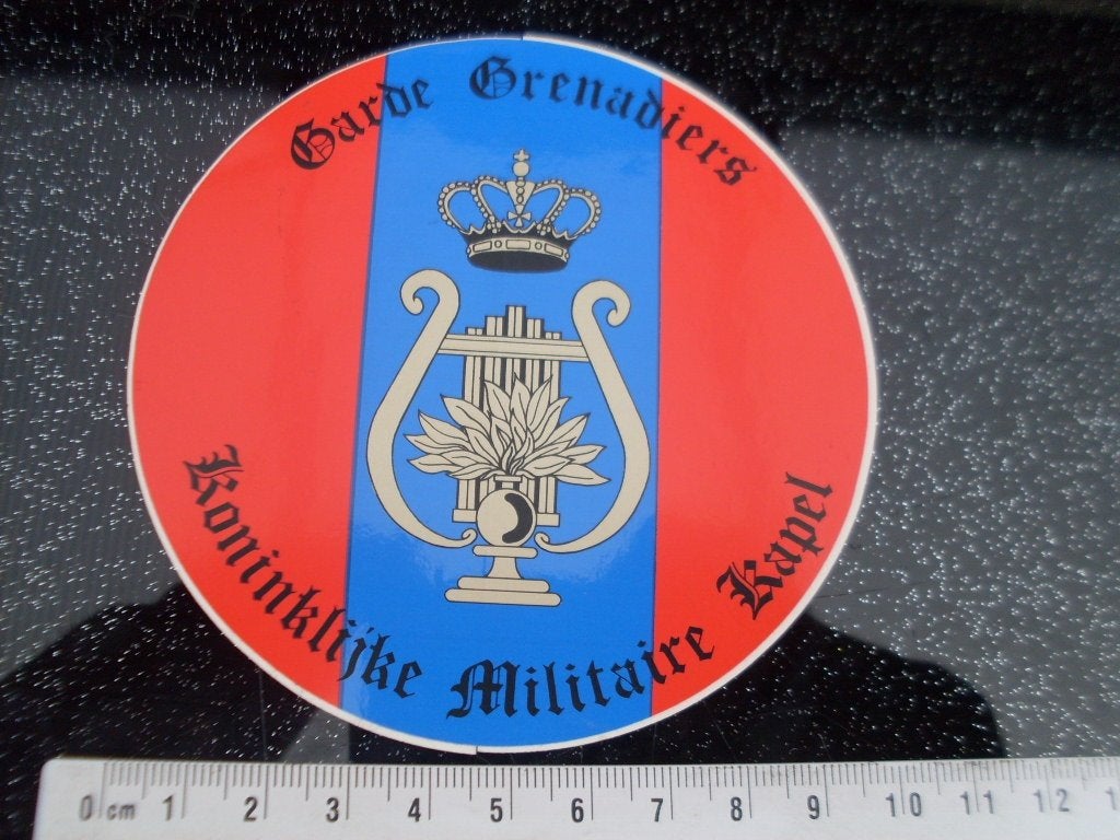 sticker garde grenadiers koninklijke militaire kapel logo, Verzenden, Zo goed als nieuw, Bedrijf of Vereniging