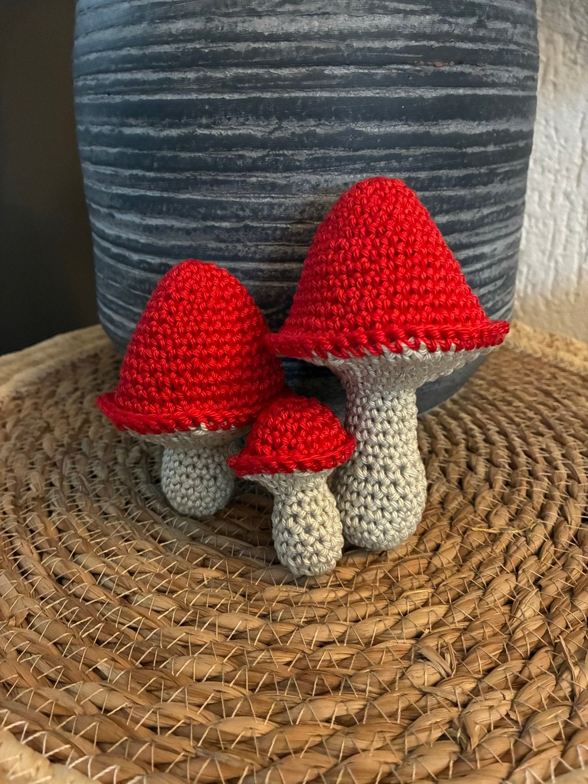 Gehaakte paddenstoelen, Ophalen of Verzenden, Zo goed als nieuw, Haken, Overige typen