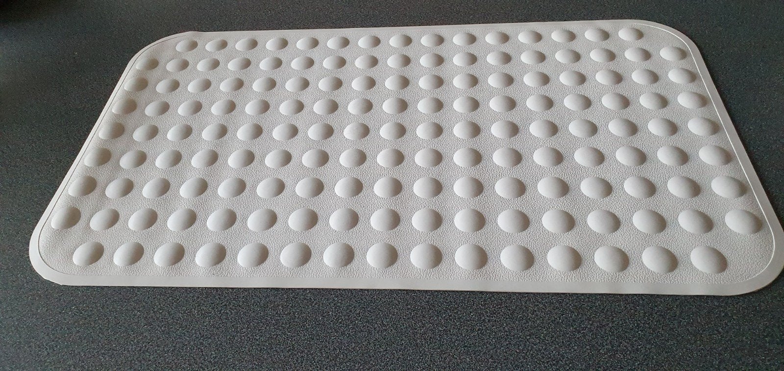Rubberen badmat  met antislip noppen, Ophalen, Nieuw, Wit, Badmat