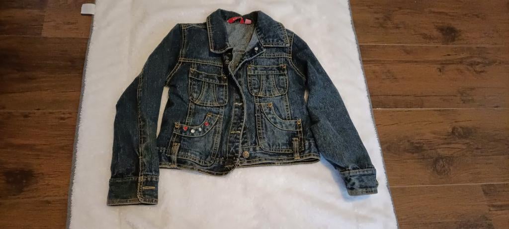 Stoere spijkerjas met 'Rock Girl' borduursel, Ophalen, Meisje, Jas