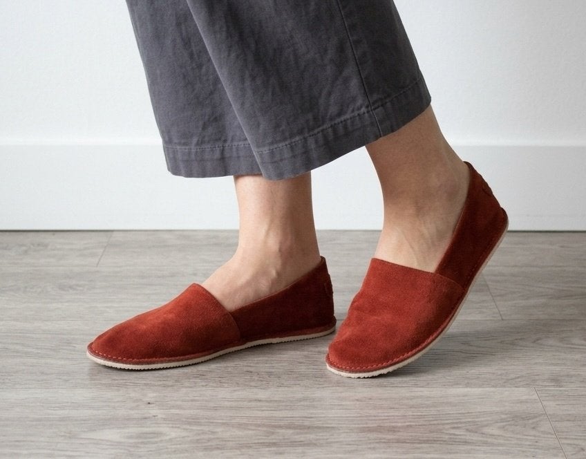 Shabbies - mooie instappers roodbruin - maat 40, Kleding | Dames, Shabbies Amsterdam, Verzenden, Instappers, Zo goed als nieuw