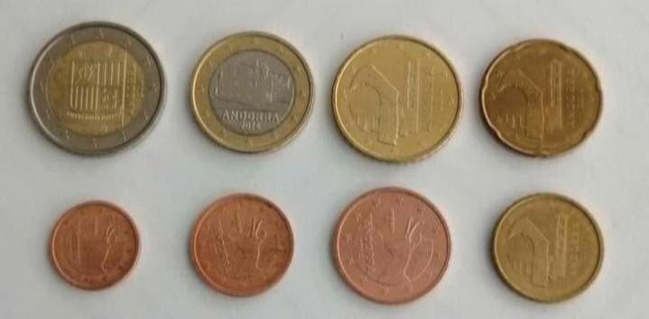 Andorra Losse Munten(1cent t/m 2euro)(2014 t/m 2025)UNC+BU, Verzenden, Overige landen, Losse munt