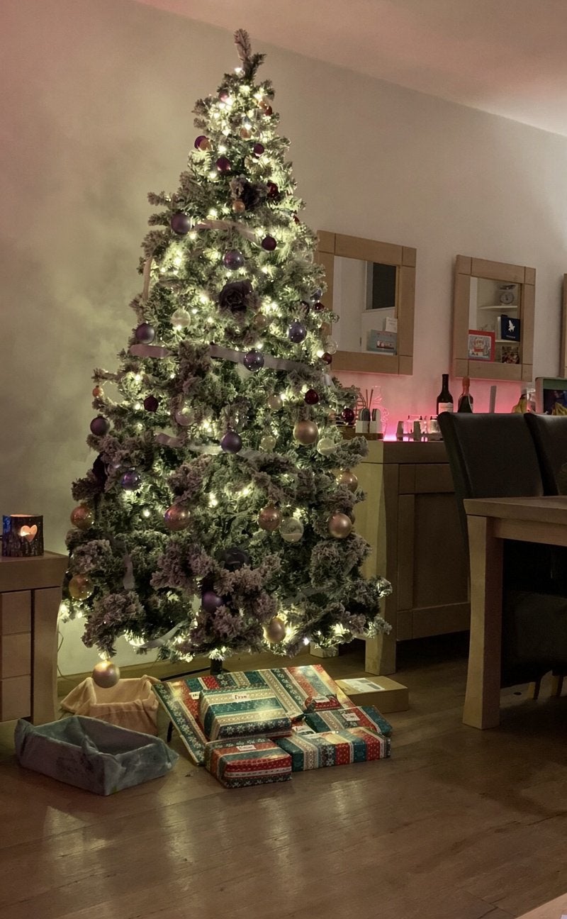 Kerstboom met ingebouwde lichtjes  240 cm, Diversen, Ophalen, Gebruikt