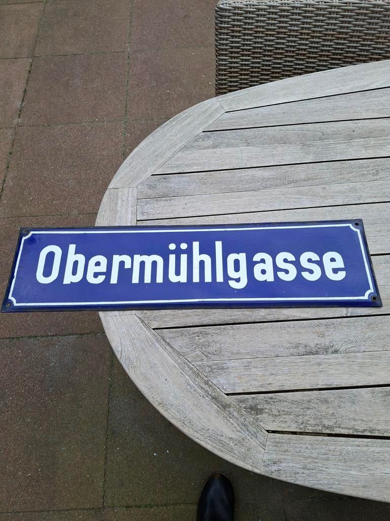 Prachtig groot emaille straatbord 75x 20 cm zeer mooi, Antiek en Kunst, Ophalen of Verzenden