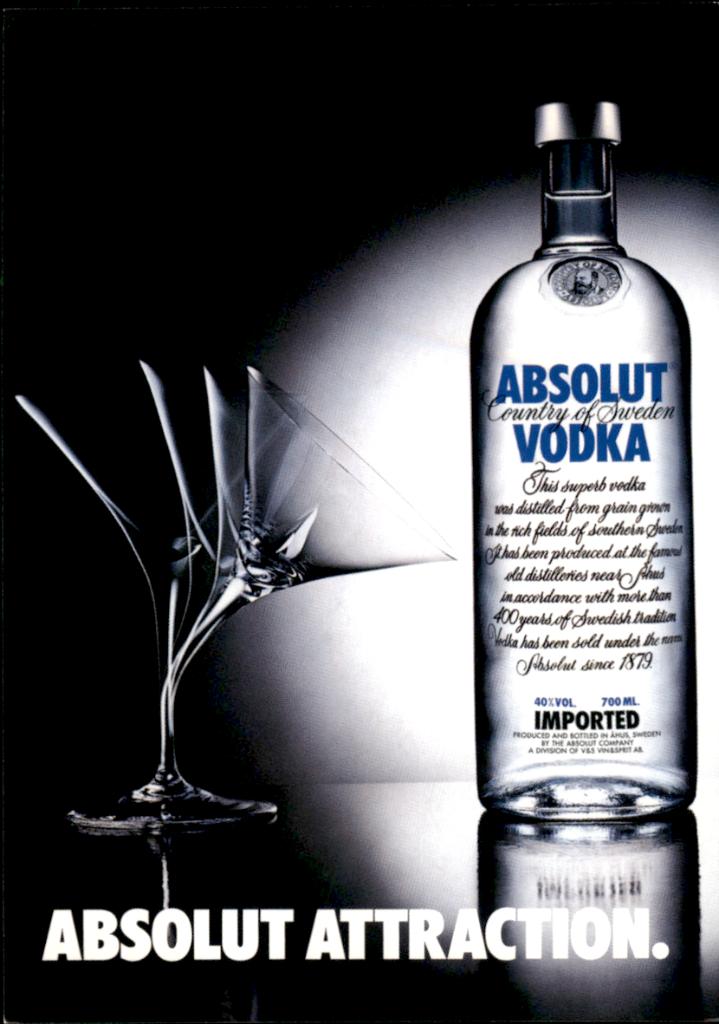 promotiekaart Absolut Vodka, Verzamelen, Verzenden, 1980 tot heden, Ongelopen, Overige thema's