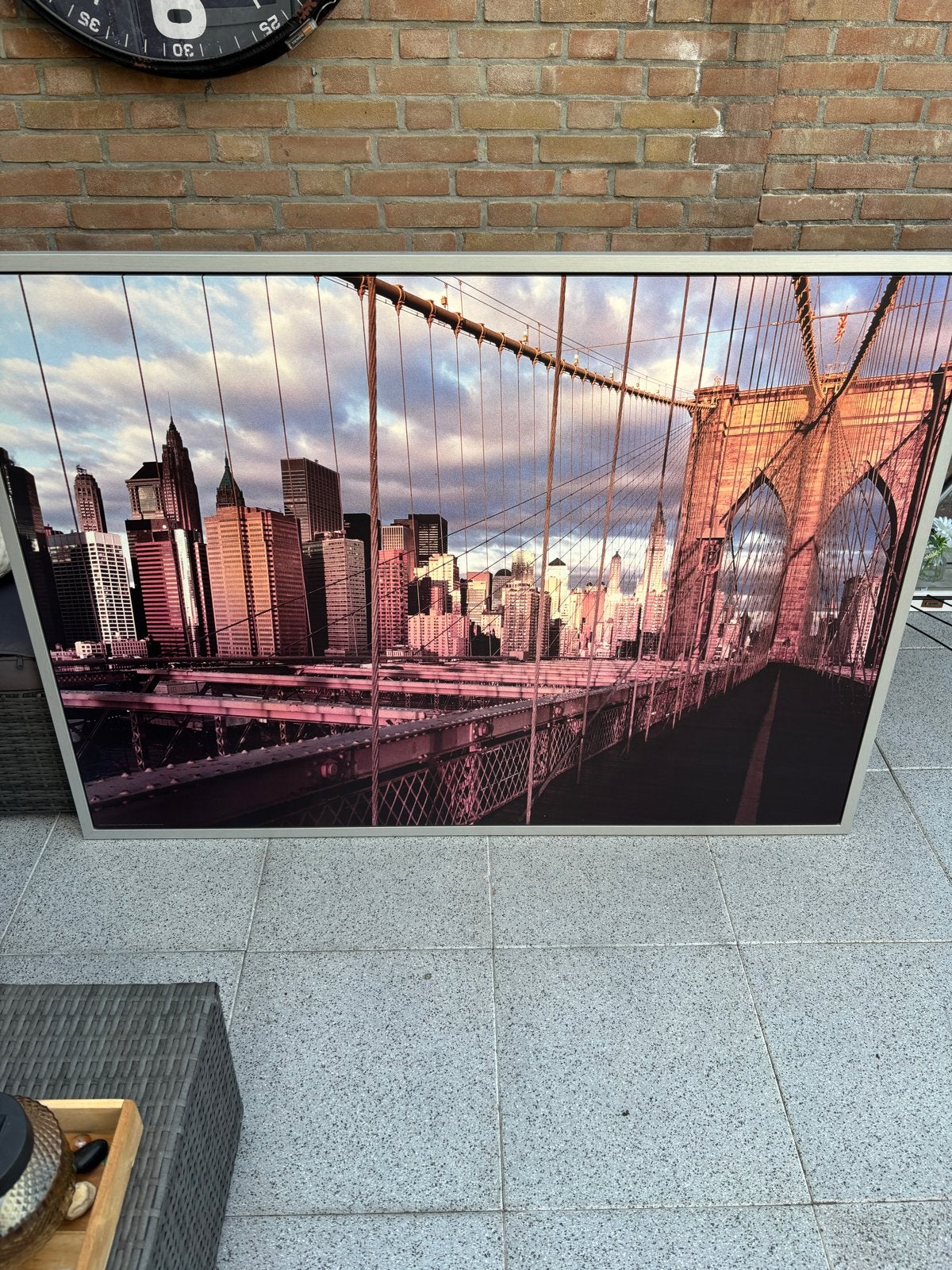Grote wanddecoratie Brooklyn Bridge - 140x100 cm, Ophalen, Gebruikt, 125 cm of meer, Foto of Poster