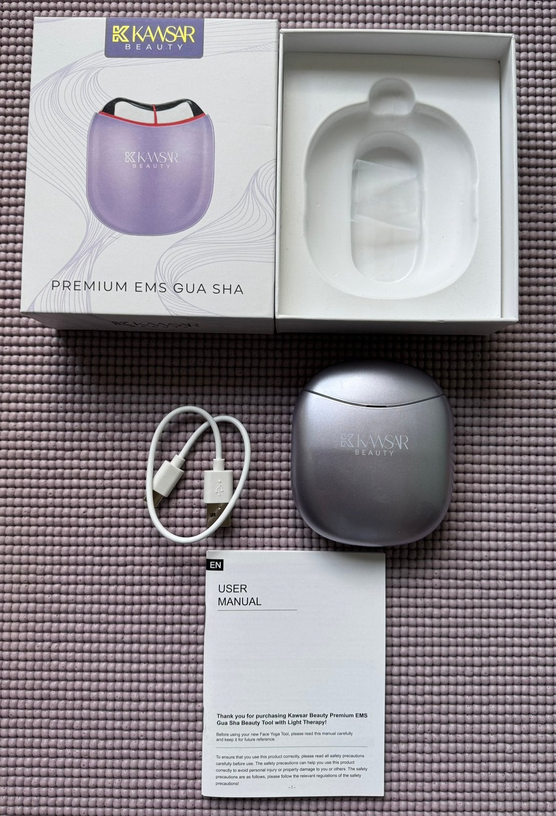 Gua Sha EMS Kawsar Sculpt tool gezicht/hals Lichttherapie, Ophalen of Verzenden, Zo goed als nieuw, Gehele gezicht