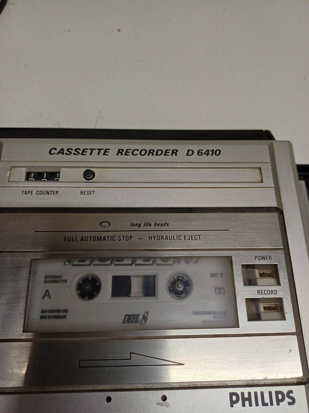 Philips D6410 Cassette Recorder uit begin jaren '80 Werkend, Ophalen of Verzenden, Enkel, Philips, Tiptoetsen