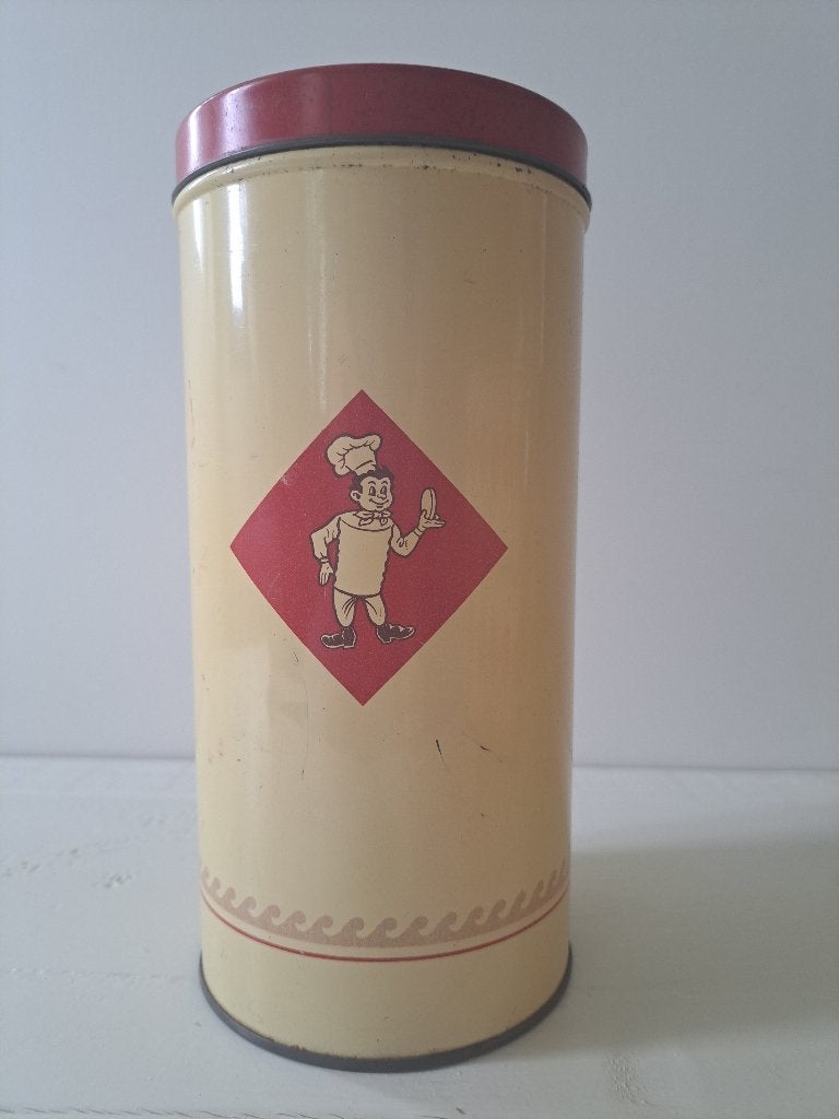 BOLLETJE beschuitbus beschuit trommel blik, Ophalen of Verzenden, Gebruikt, Overige