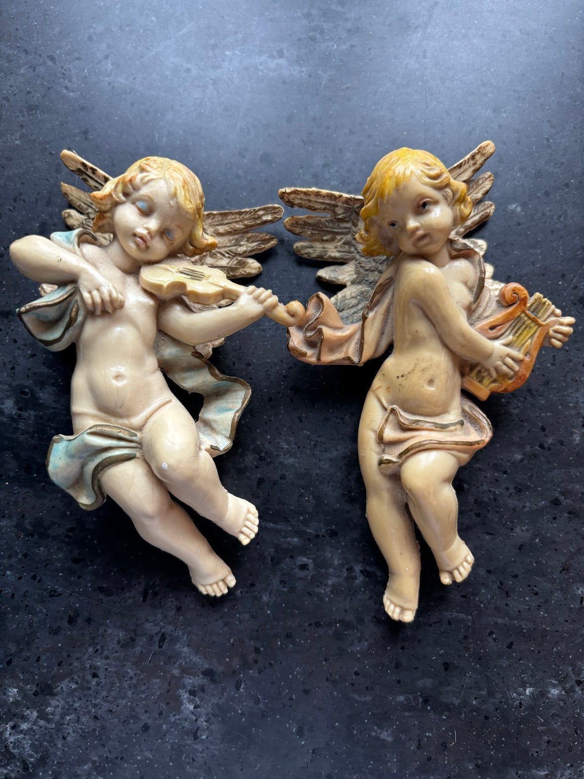 Set van 2 Vintage Fontanini Simonetti engelenbeeldjes, Ophalen of Verzenden