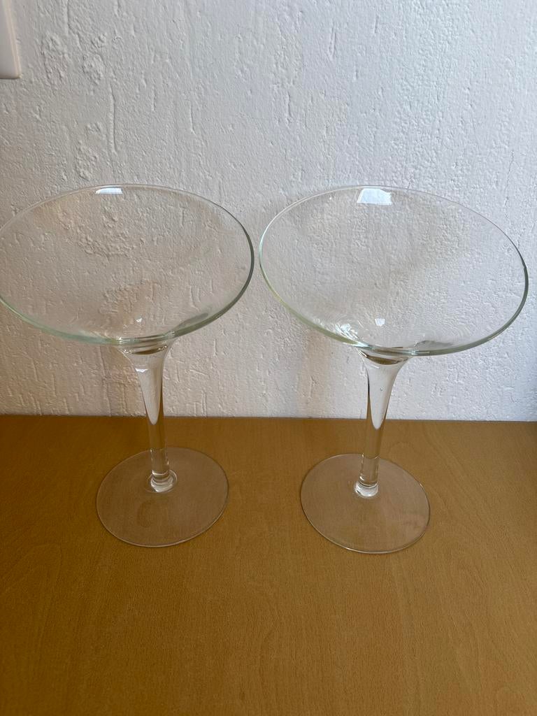 Set van 2 elegante glazen coupes, Ophalen