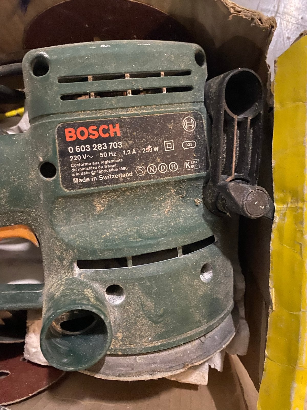 Bosch PEX 125 AE Excentrische Schuurmachine, Ophalen of Verzenden, Gebruikt, Minder dan 600 watt, Excentrische schuurmachine