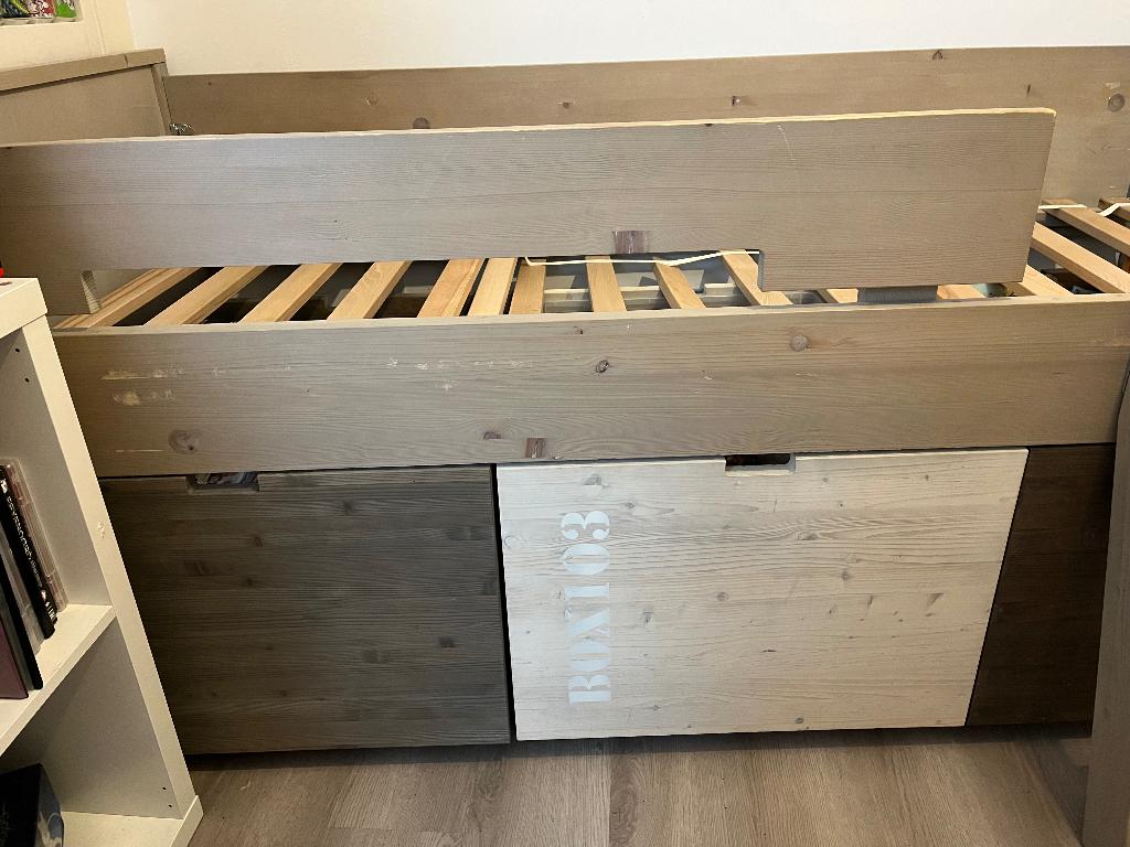 Bopita halfhoogslaper met ladder en 3 bakken, Kinderen en Baby's, Kinderkamer | Stapelbedden en Hoogslapers, Ophalen, Gebruikt