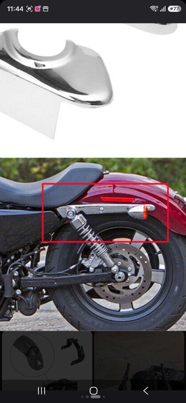 Afdekkap Chroom Harley Davidson Sportster Achterspatbord, Ophalen of Verzenden, Nieuw