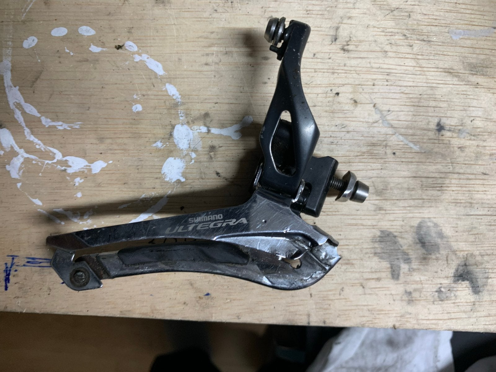 Shimano Ultegra Voorderailleur - Gebruikt, Gebruikt, Ophalen of Verzenden, Derailleur of Ketting, Aluminium