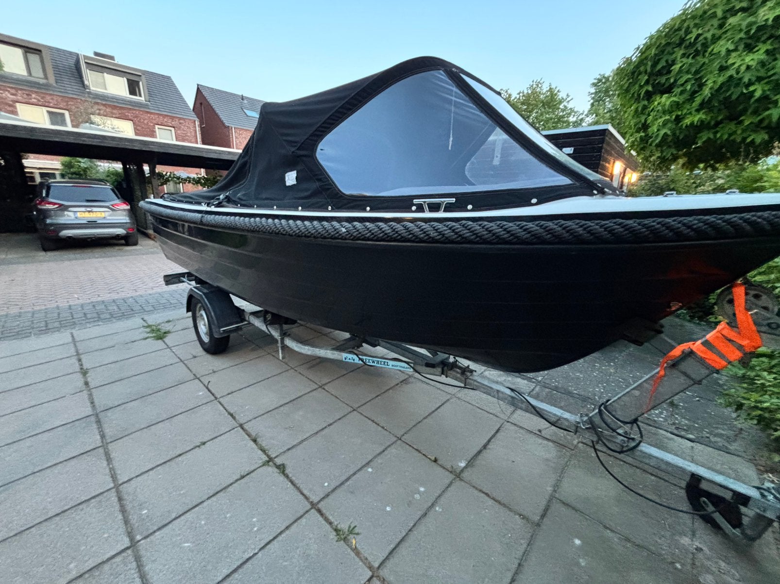 Leuke startens sloep Gente 475 XL Honda 10 pk, Ophalen, Minder dan 1500 kg, Gebruikt, Sloepentrailer