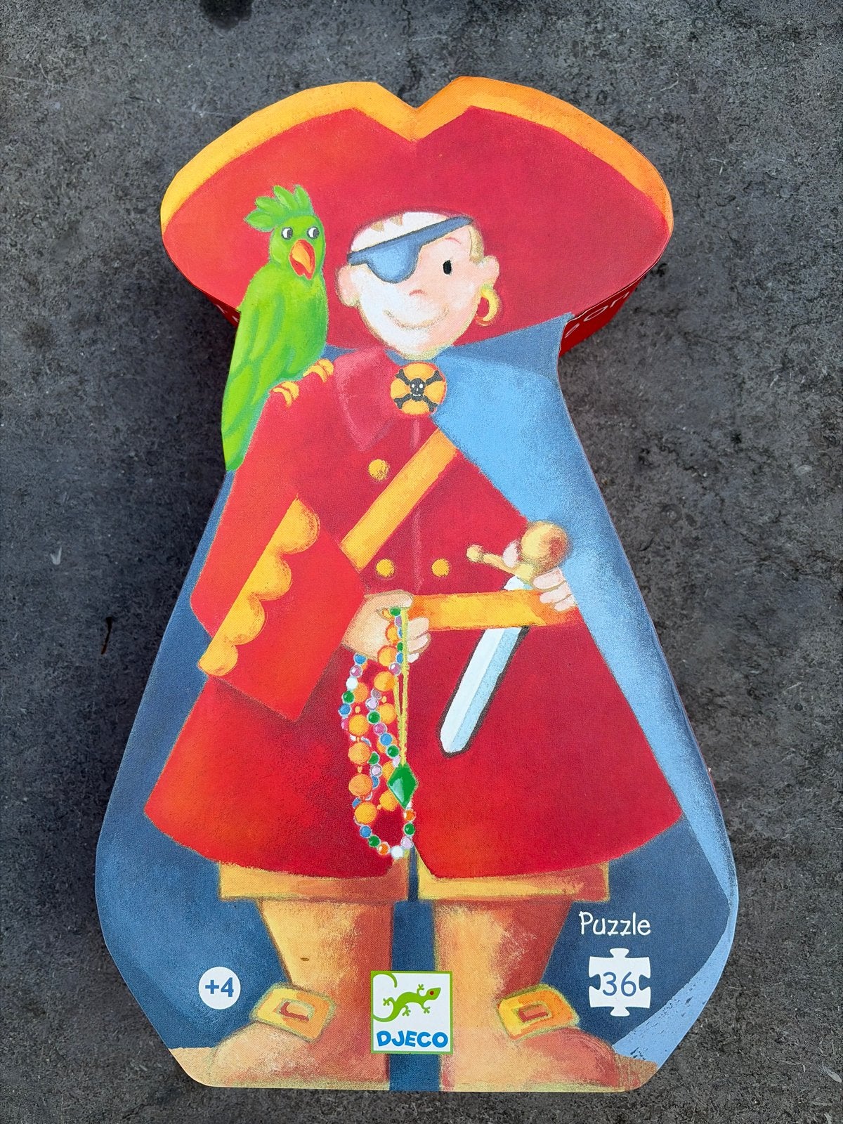Djeco Piraten Puzzel 36 Stukjes (+4 jaar), Ophalen, 10 tot 50 stukjes, Gebruikt, 4 tot 6 jaar