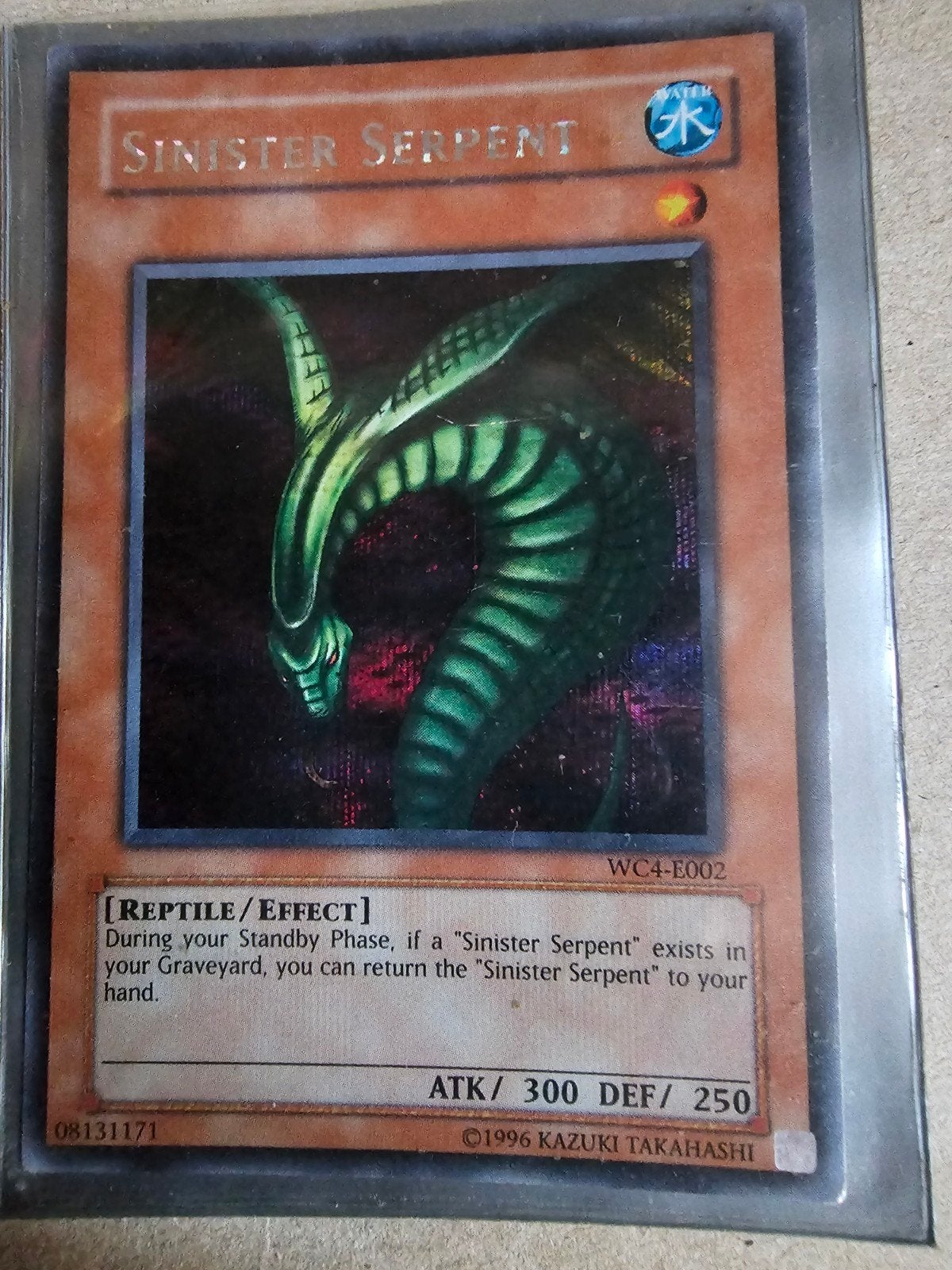 Yu-Gi-Oh! Sinister Serpent WC4-E002 - Graded Kaart, Verzenden, Zo goed als nieuw, Losse kaart, Foil