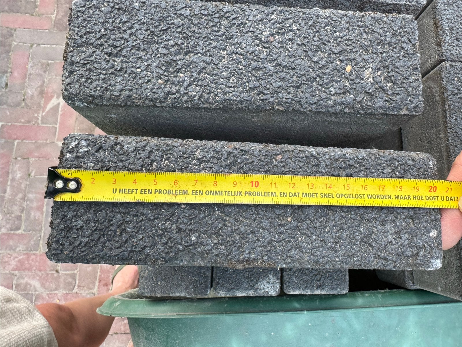 41 m2 Noppert beton nop top klinkers met toplaag, Tuin en Terras, Tegels en Klinkers, Ophalen, Gebruikt, Klinkers, 10 m² of meer