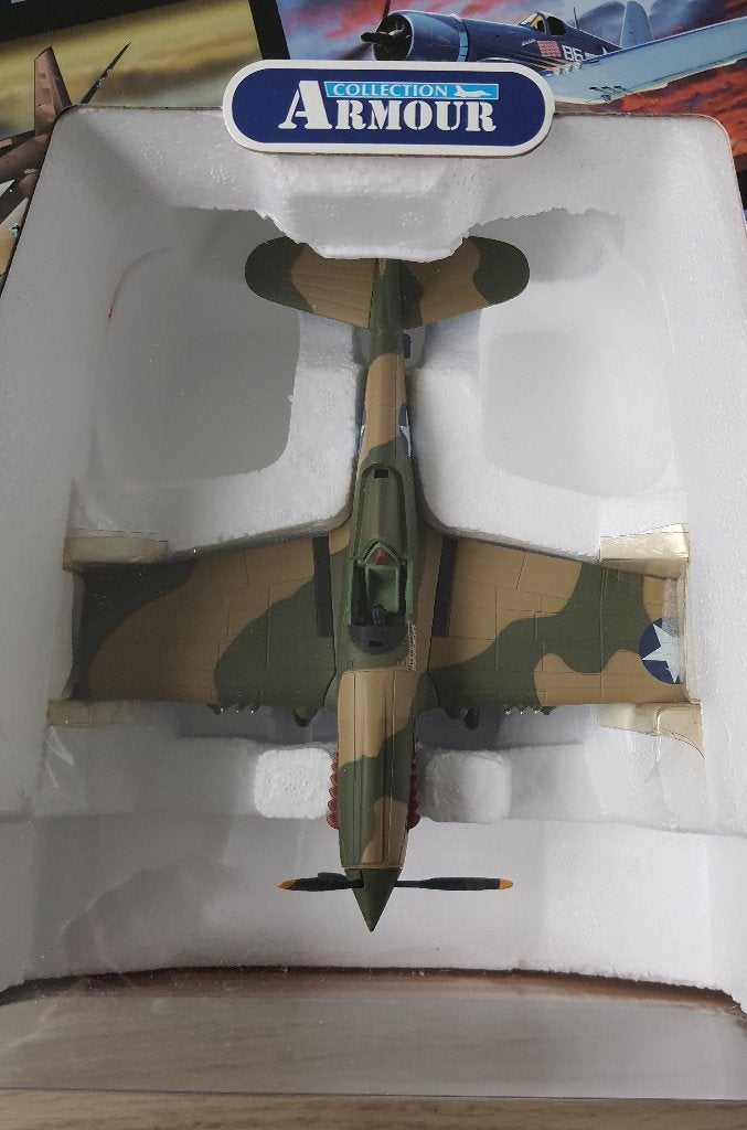 Franklin Mint P40 Warhawk B11B622  98223 als Nieuw in doos, Zo goed als nieuw, Groter dan 1:72, Vliegtuig, Ophalen