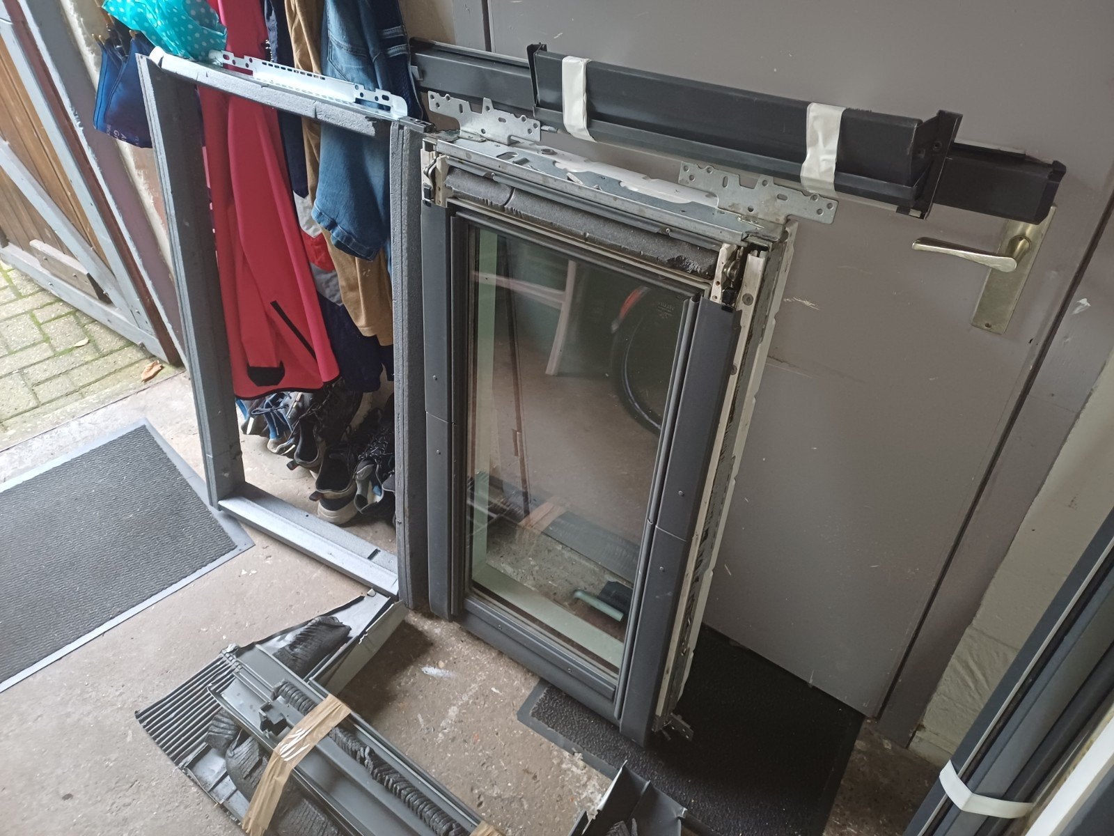 Zgan velux kunststof dakraam gpu ck04 98/55 hr++ glas compl., Ophalen, Dubbelglas, Minder dan 80 cm, 80 tot 120 cm