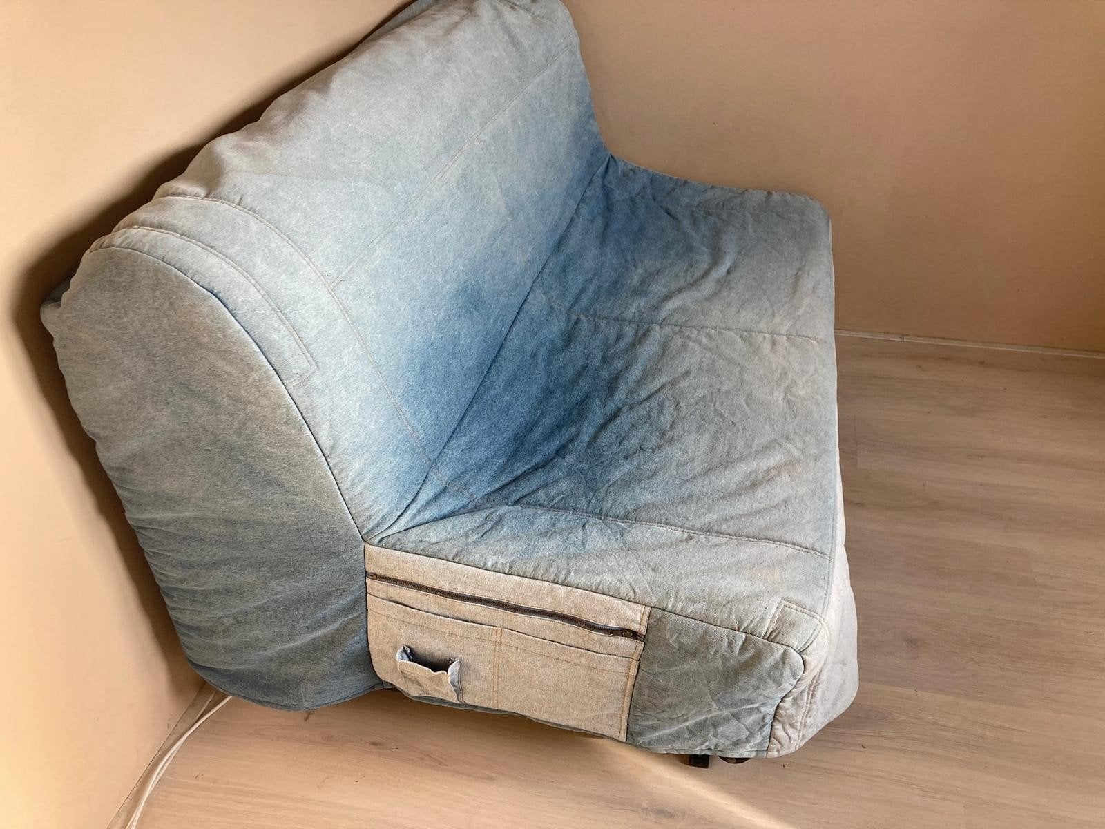 Ikea Lycksele slaapbank, Ophalen, Gebruikt, Blauw, Tweepersoons