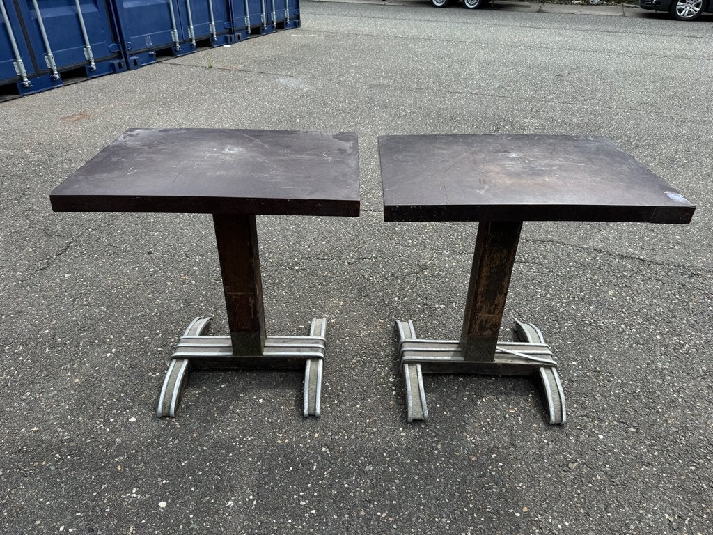 2 Vintage Bistro-/Cafétafels Thonet stijl, jaren '30/'40, Ophalen