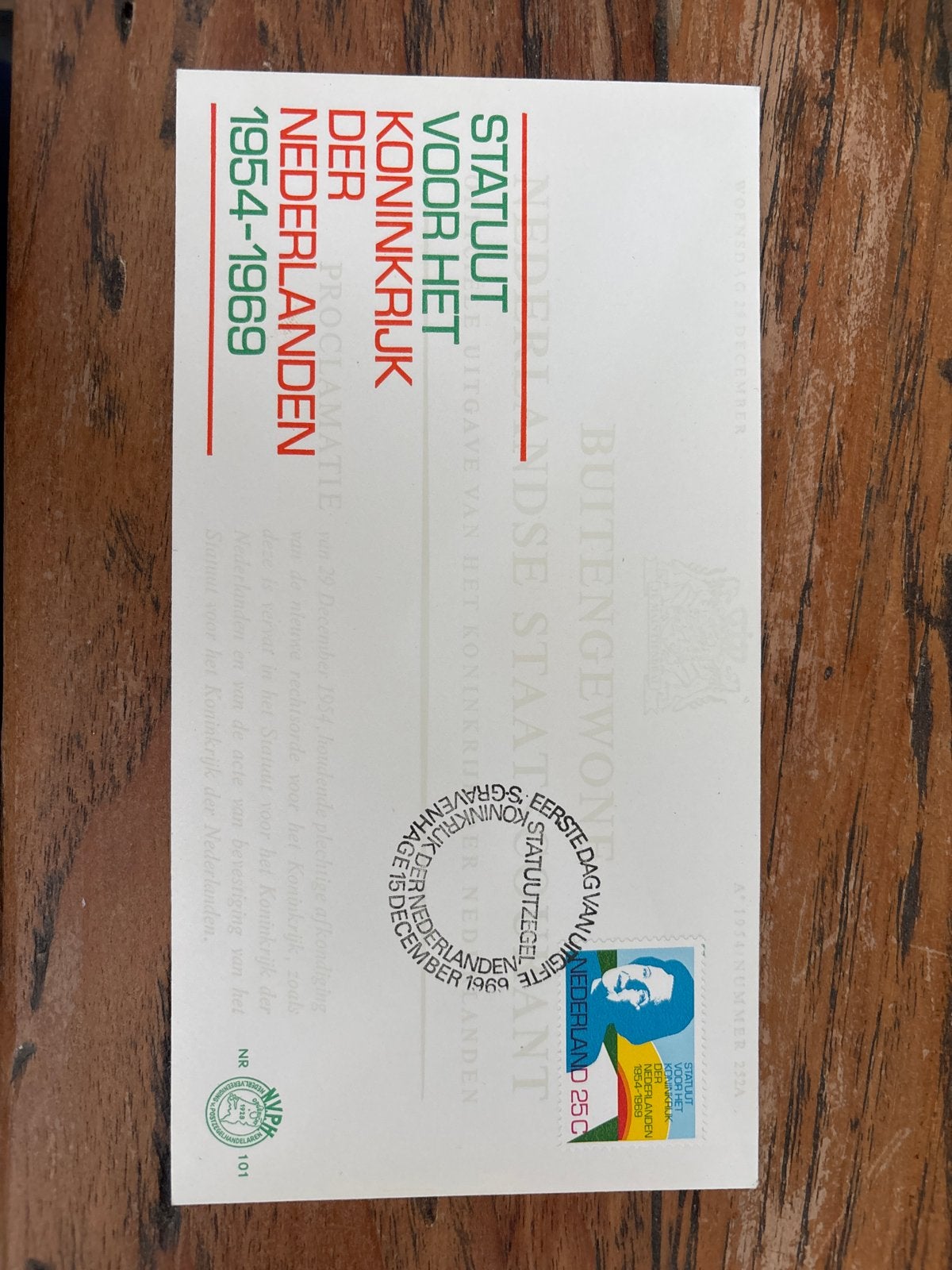 Eerste Dag Envelop Statuut Koninkrijk der Nederlanden, Ophalen of Verzenden, Onbeschreven, Nederland