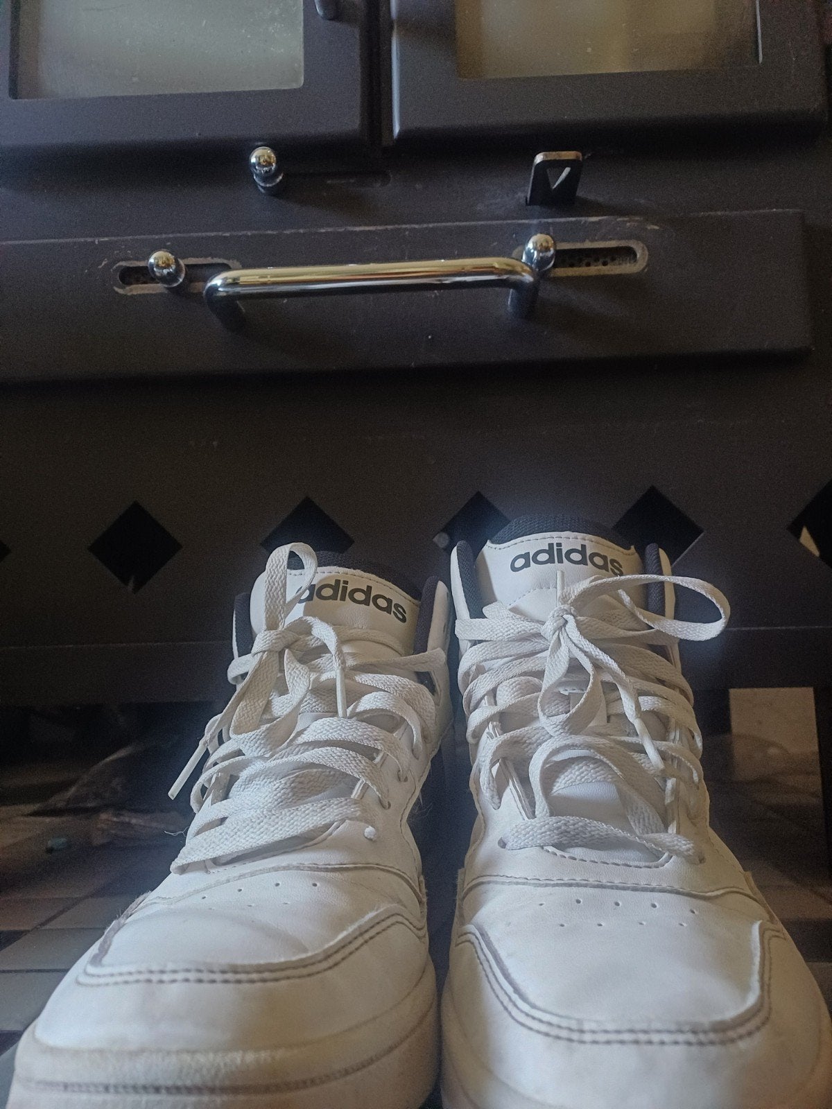 Adidas Hoops 3.0 Mid Classic Vintage Sneakers Maat 40, Kleding | Heren, Schoenen, Ophalen, Wit, Adidas, Gedragen