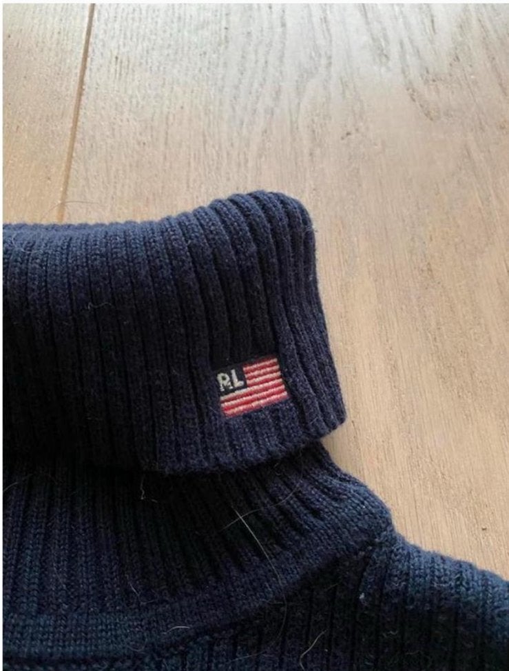 Ralph lauren coltrui M blauw, Ophalen of Verzenden, Zo goed als nieuw, Maat 38/40 (M), Blauw