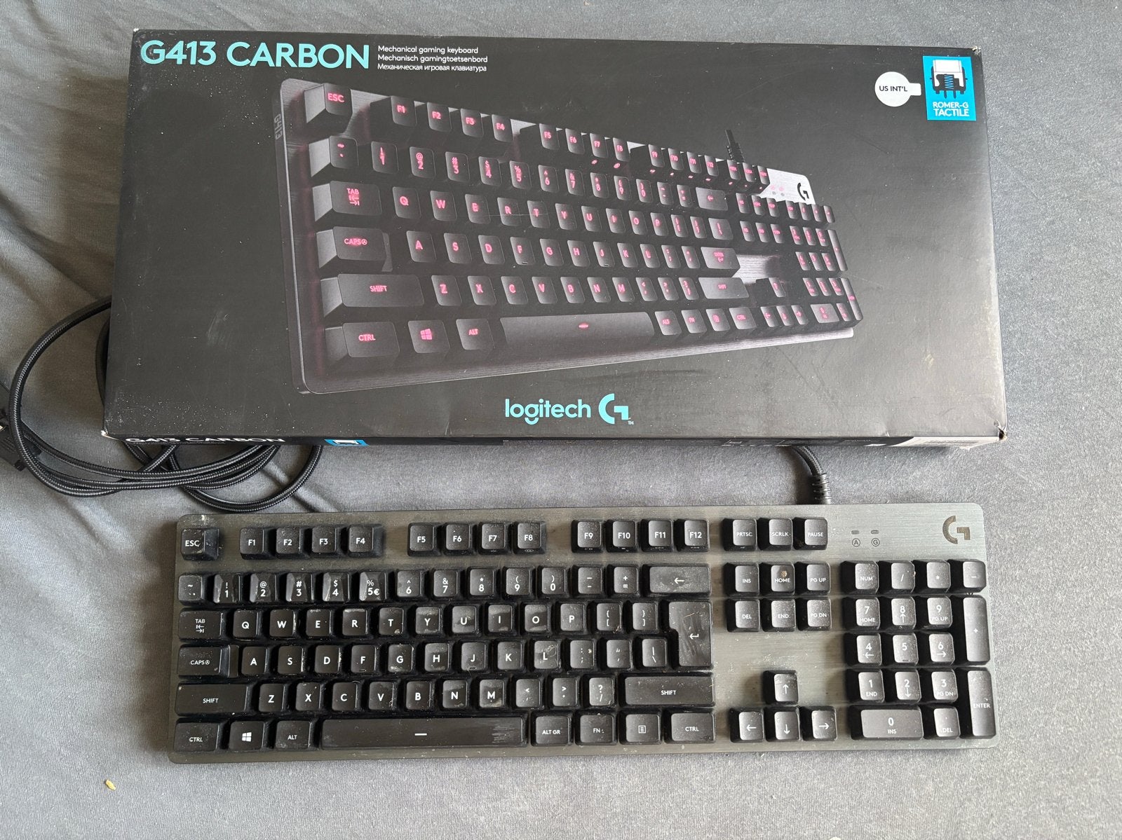Logitech G413 Carbon mechanisch gaming toetsenbord, Gaming toetsenbord, Ophalen of Verzenden, Zo goed als nieuw, Qwerty