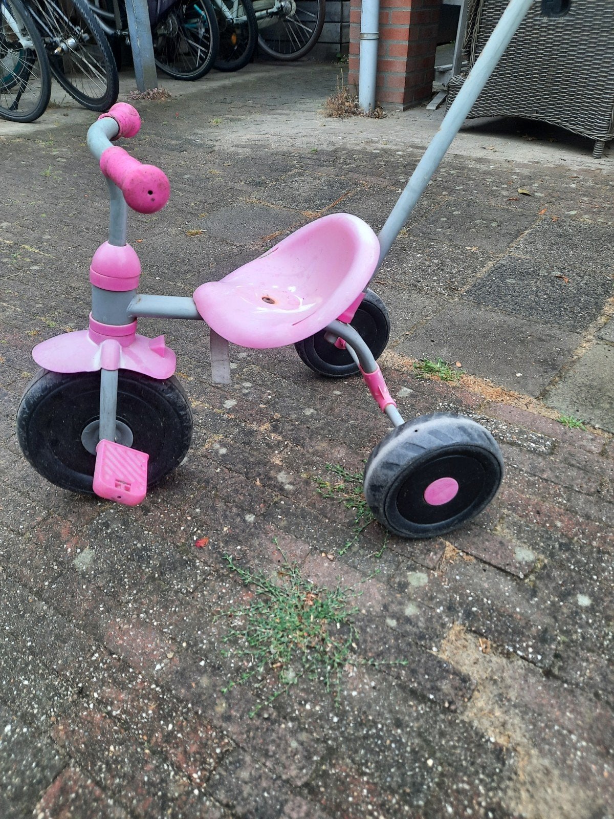 Te koop kinderfietsje, Ophalen of Verzenden, Gebruikt, Trapvoertuig