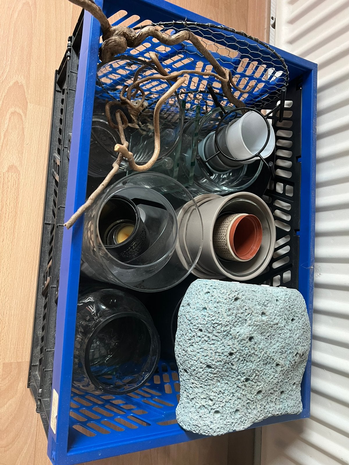 Grote krat vol vazen en bloempotten, Ophalen of Verzenden, Overige kleuren, Aardewerk of Porselein, Minder dan 50 cm