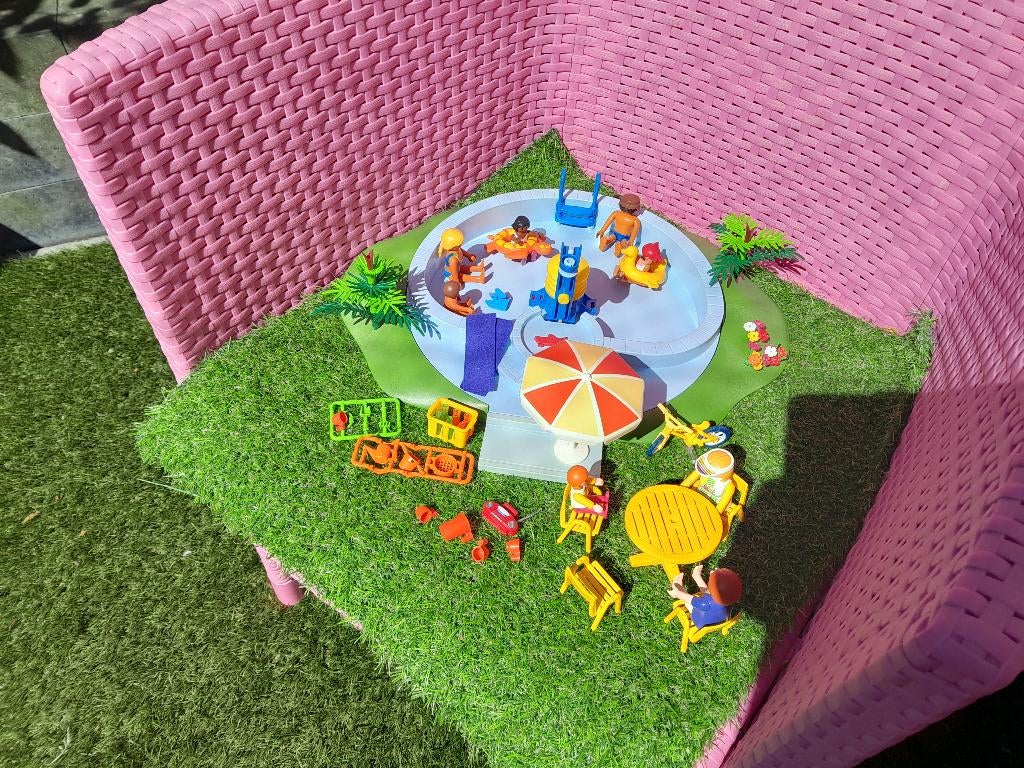 playmobil zwembad, Ophalen of Verzenden, Zo goed als nieuw, Complete set